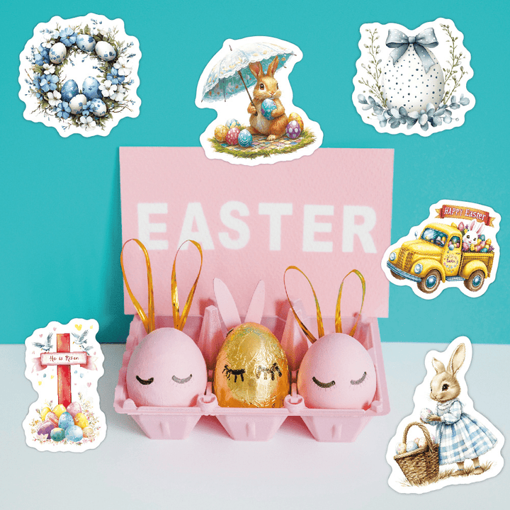 Easter Egg Series Cartoon Bunny Stickers for Scrapbooking