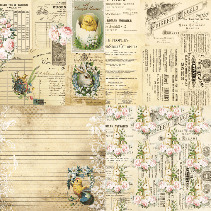 Vintage Easter Paper Baskets And Baby Chicks