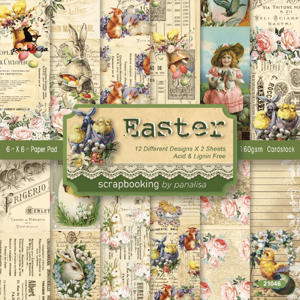 Easter Paper Baskets And Baby Chicks Floral