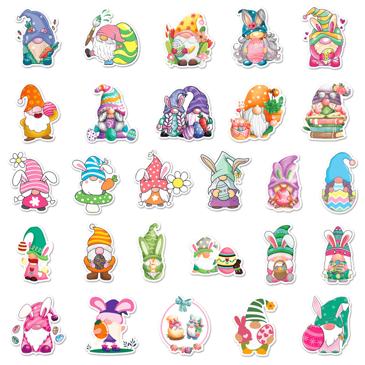 Easter Stickers Gnome Egg For Festival Scrapbooking Festival Stickers