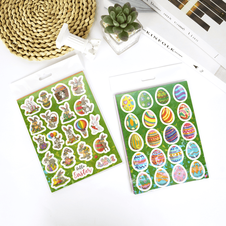 Easter Stickers PVC Bunny Egg Holographic Journal Decoration