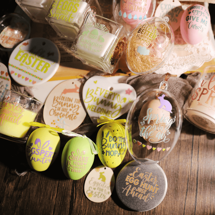 Easter Transfer Sticker Easter Decor Text Stickers