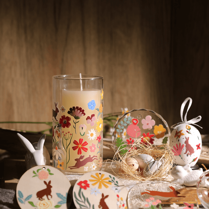 Easter Transfer Stickers Crystal Bunny Stickers Spring Floral Scrapbook Decoration