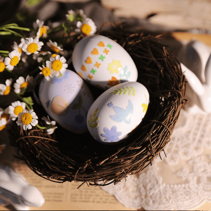 Easter Stickers Macaron Color Floral Design