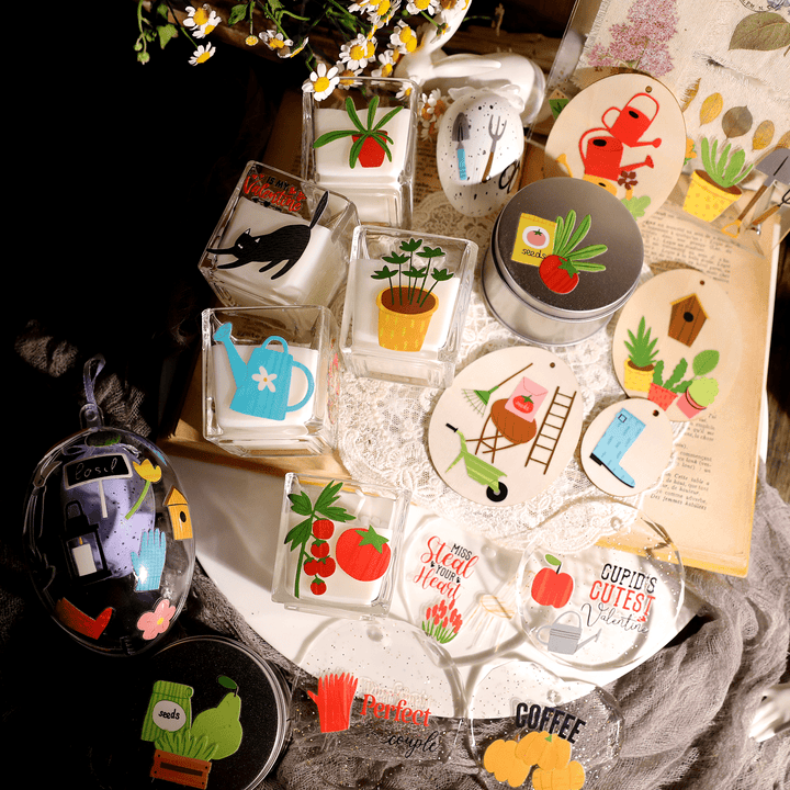 Easter Transfer Stickers Spring Garden Tools Stickers Seasonal Garden Stickers