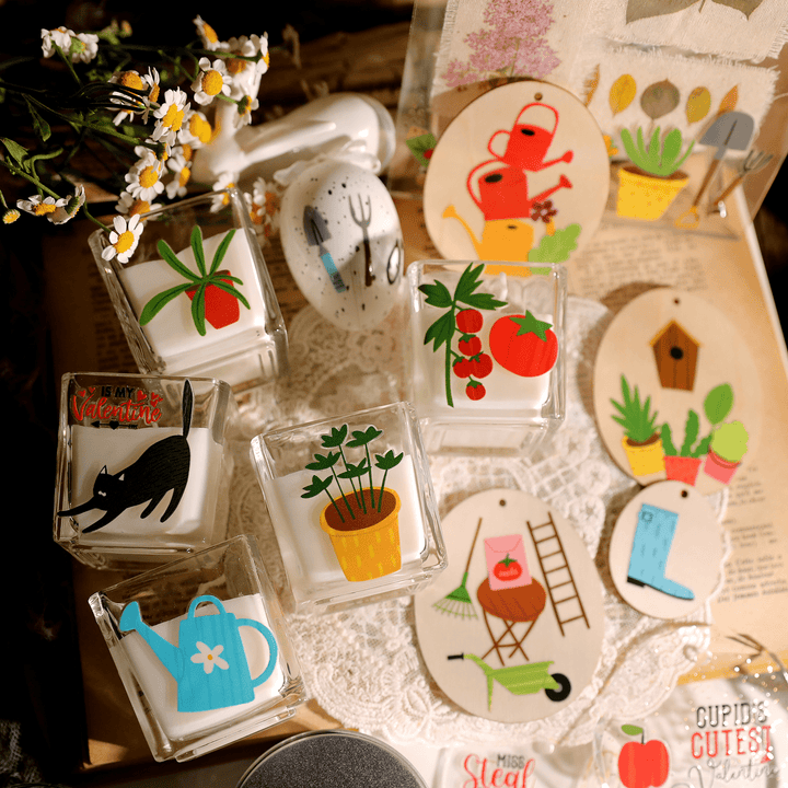 Easter Transfer Stickers Spring Garden Tools Stickers Watering Can Stickers