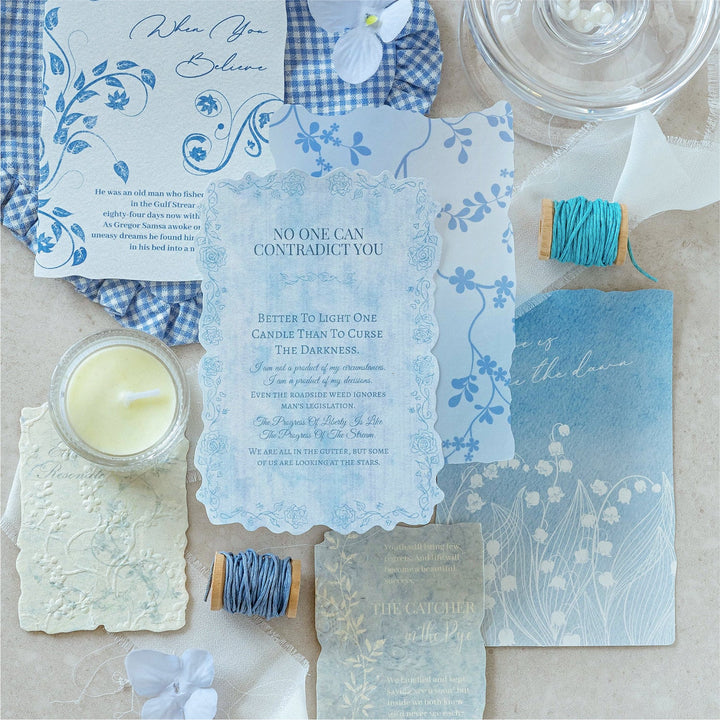Embossed Craft Paper Flower Branch Language Series Layered Craft Paper