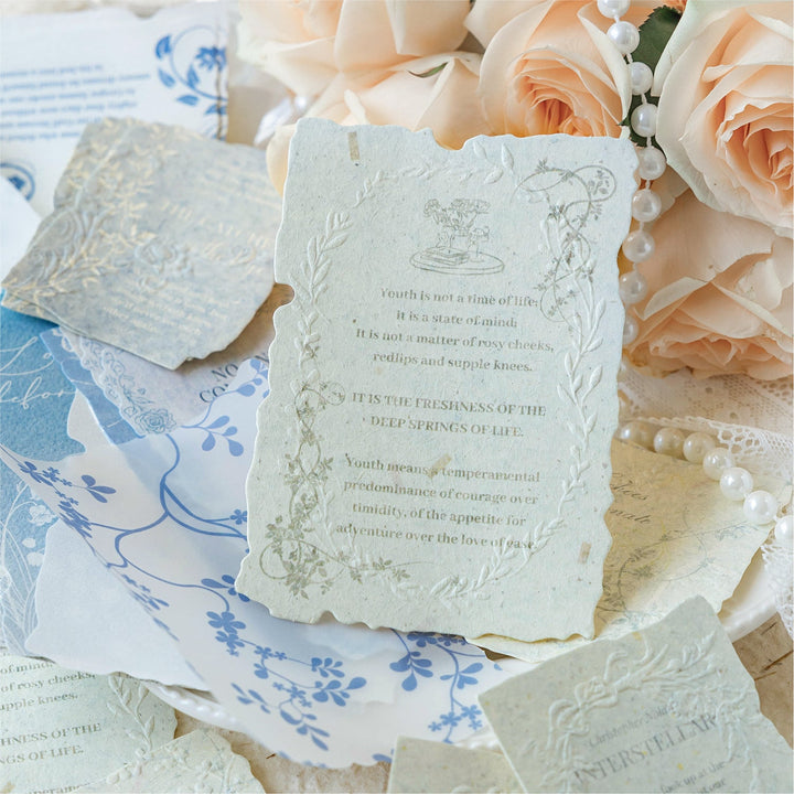 Embossed Craft Paper Flower Branch Language Series Vintage Craft Paper