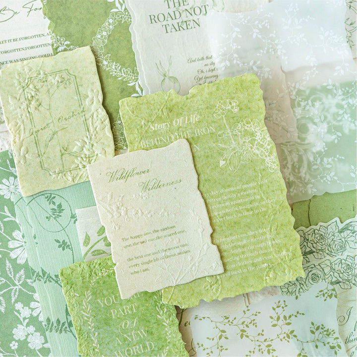 Embossed Craft Paper Flower Branch Language Series Vintage Scented Paper