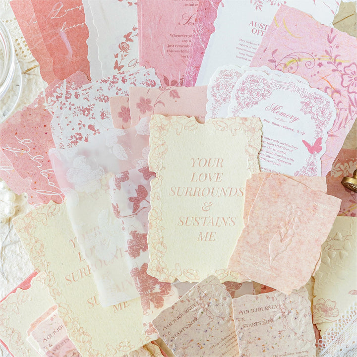 Embossed Craft Paper Flower Branch Language Series Elegant Embossed Design