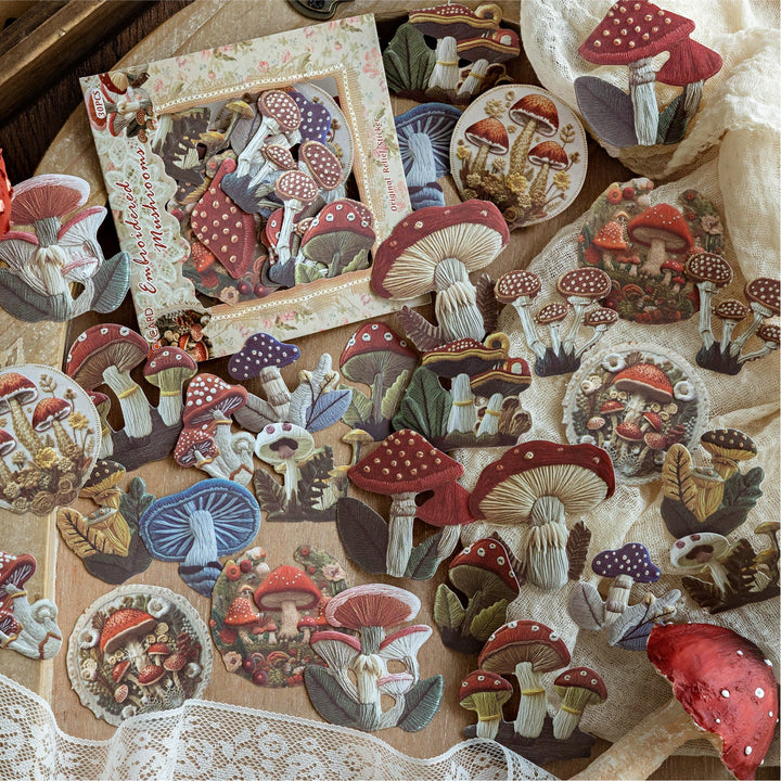Embroidery Story Series Retro Style Embroidery Stickers for Scrapbooking