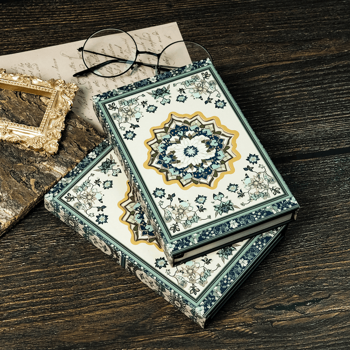 Ethnic Style Retro Floral Planner Journal with Hollow Design Vintage
