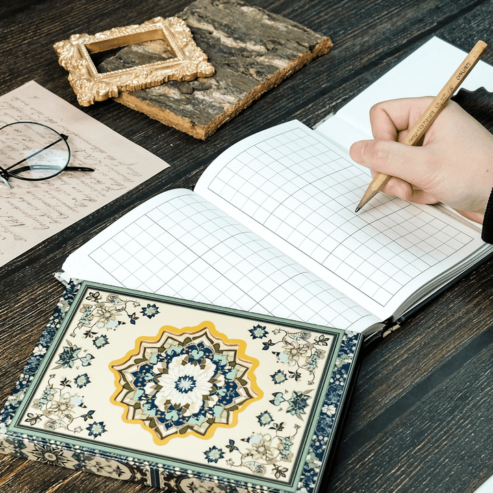 Ethnic Style Retro Planner with Hollow Design for Journal Creators