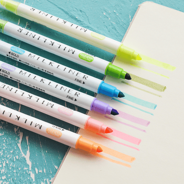 Eye Friendly Dual Head Fluorescent Markers Art Supplies Creative Stationery Tools