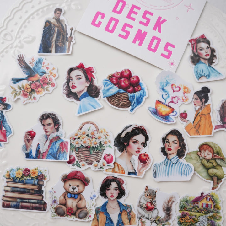 Fairy Tale Stickers Apple Girl Series Characters - Desk Cosmos