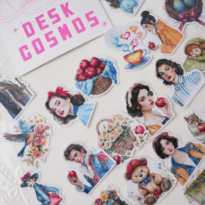 Fairy Tale Stickers Apple Girl Series Characters - Desk Cosmos