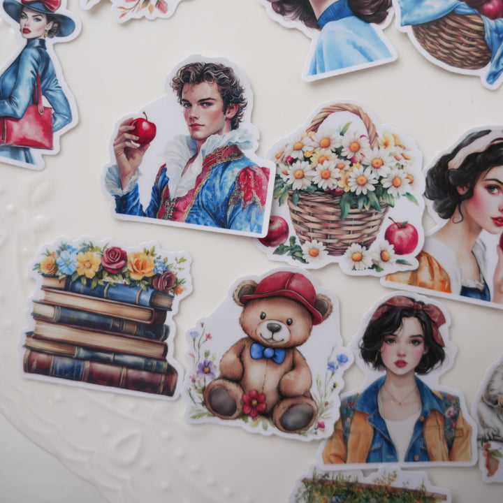 Fairy Tale Stickers Apple Girl Series Characters - Desk Cosmos