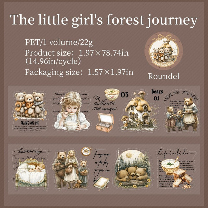 Dark Fairy Tale PET Tape for Dreamy Daily Journals