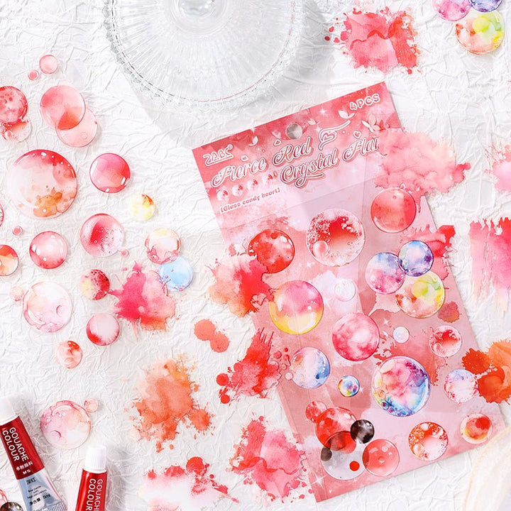 Fantasy Glazed Sugar Heart Journal Decoration Stickers