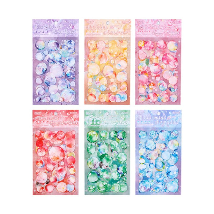 Glazed Sugar Heart Bubble Stickers For Personalized Decoration