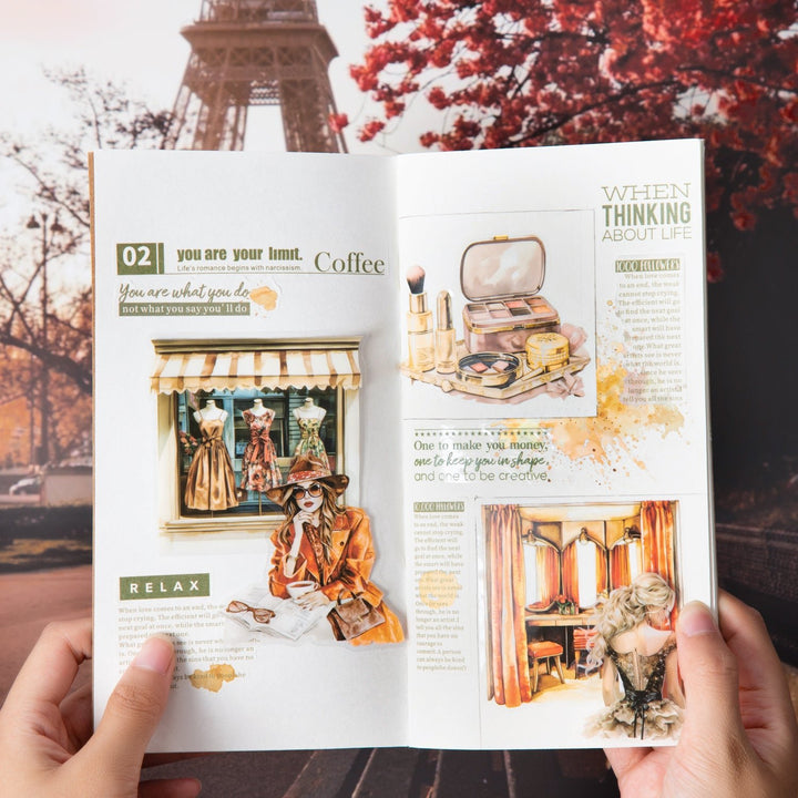 Paris Salon Vintage Fashion PET Stickers