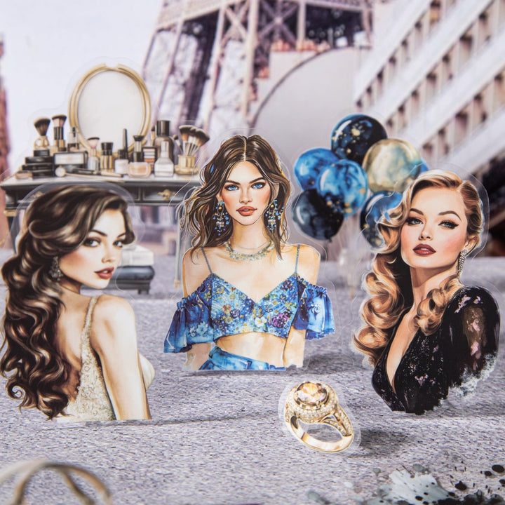 Paris Salon Fashion Stickers Journal Style