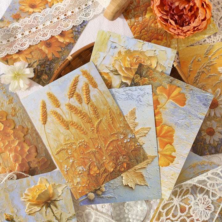 Romantic Floral Craft Paper Dream of Hiding Flowers for Collage