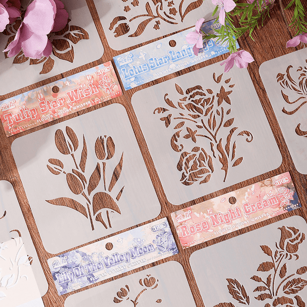 Floral Stencils Painting Whispering Flowers Botanical Template