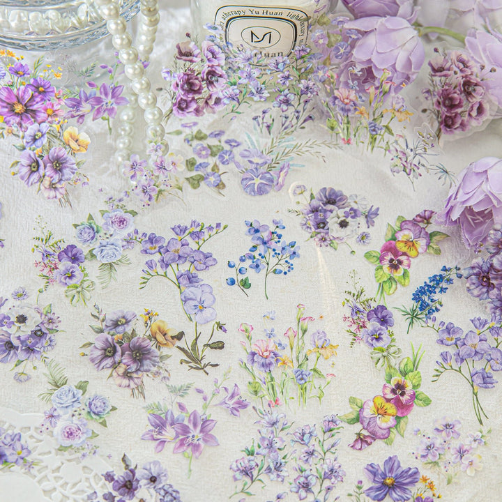 Floral Sticker Romantic Flower Shop PET Scenery Theme