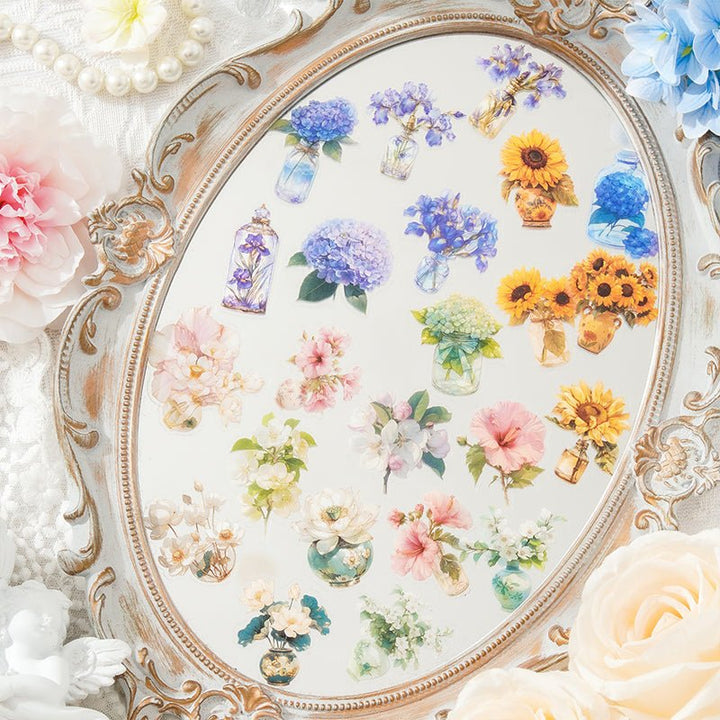 Flower Stickers Kaleidoscope Series Vintage Romance Style