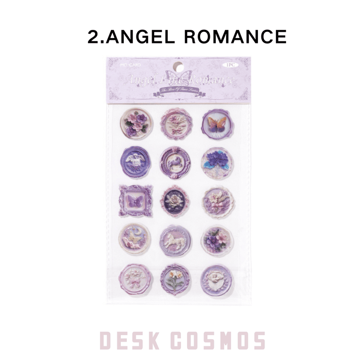 Time box series Retro Flower Stickers for Artistic Projects
