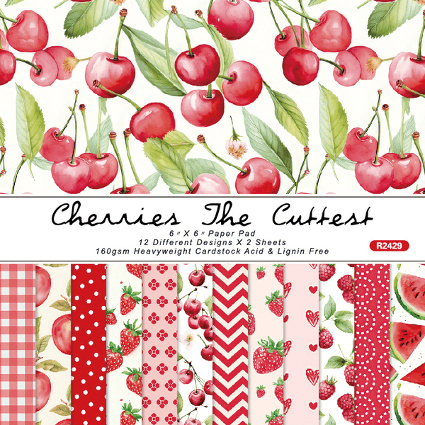 Sweet Scrapbook Paper Cherries The Cutest Background Set