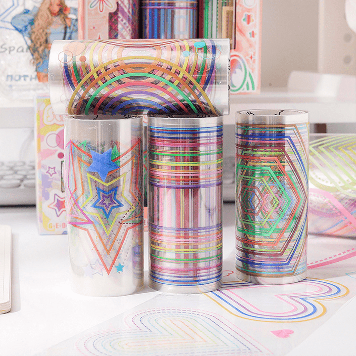 Geometric Circle Language Tape Set for Journal Art