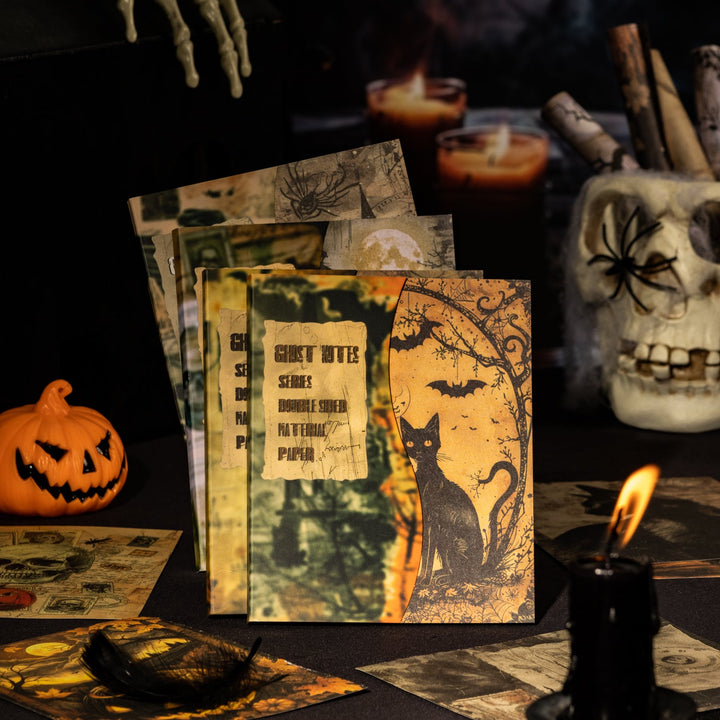 Ghost Notes Halloween Theme Paper for Art Projects