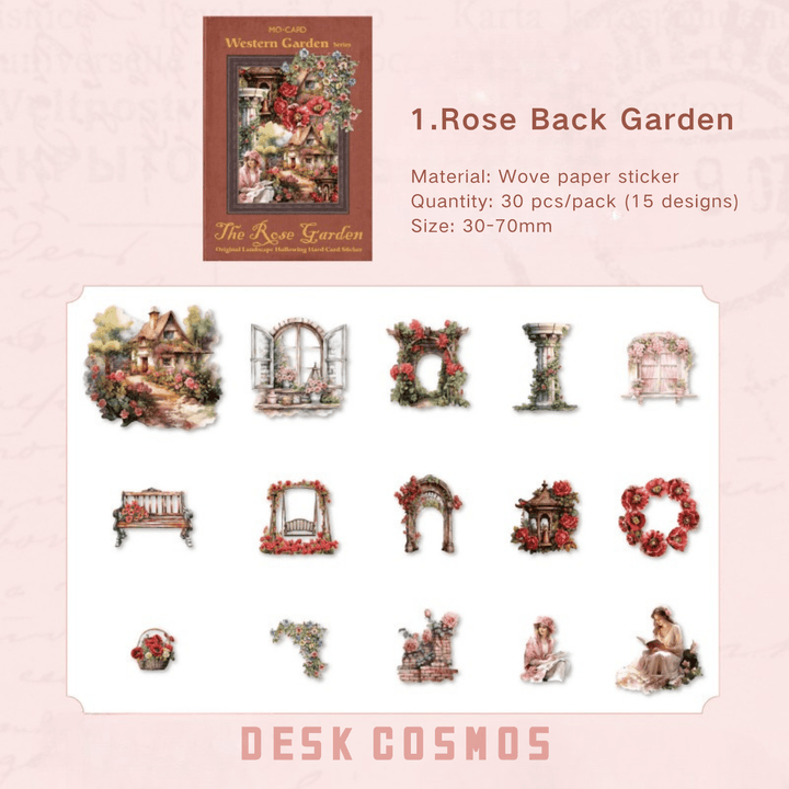 Western Garden Rose Back Garden Laser Floral Die Cut