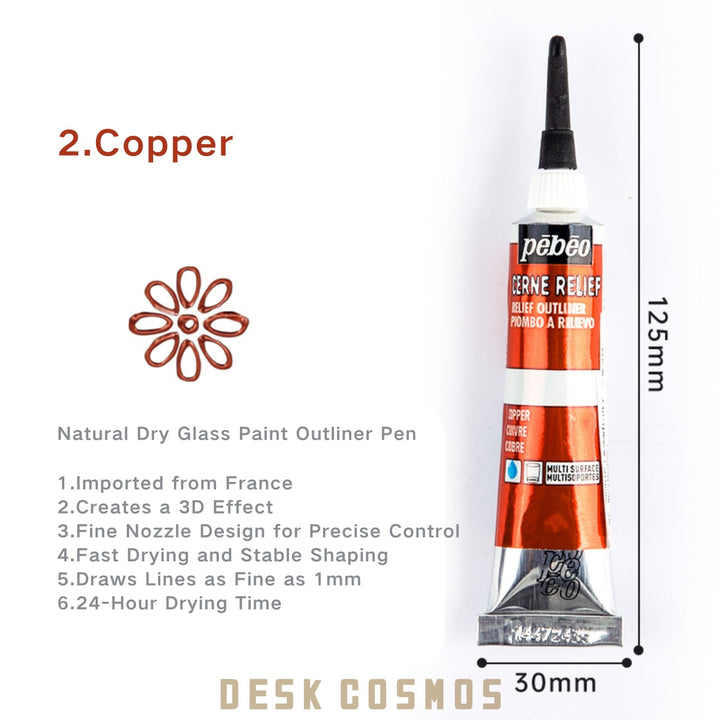 Glass Outliner Pen Pebeo Acrylic Relief for glass art projects