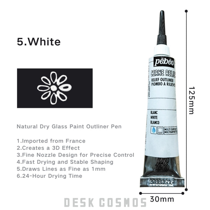 Glass Outliner Pen Pebeo Acrylic Relief fast drying paint