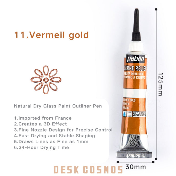 Glass Outliner Pen Pebeo Acrylic Relief French import tool