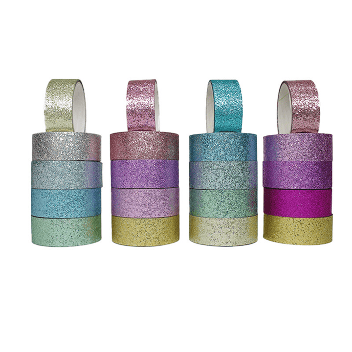Macaron Series Glitter Tape For Cute Journal Decoration