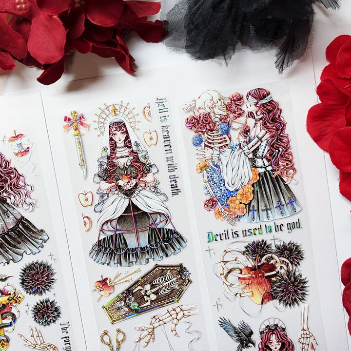 Gothic Characters PET Tape Silent Song for journaling