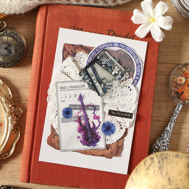 Gothic Floral PET Stickers Flower Sonata Gothic Style
