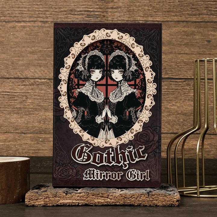 Gothic Maid Series Portable Notebook Magnetic Closure Red Gothic Style Main Image