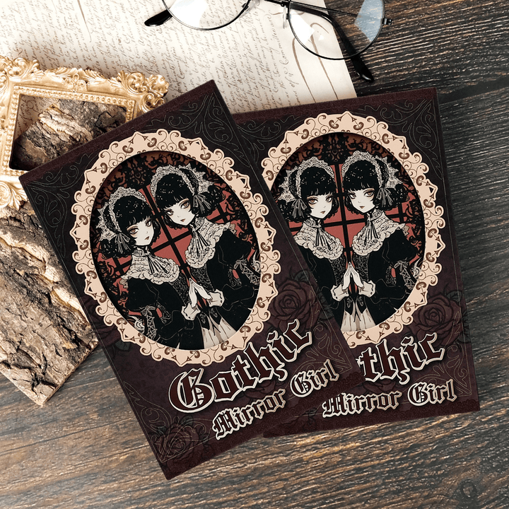 Gothic Maid Series Portable Notebook Red Gothic Design
