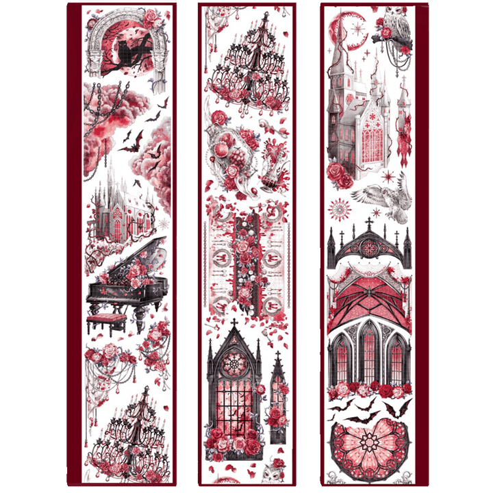 Gothic PET Tape Bloodmoon Hunt romantic dark journaling