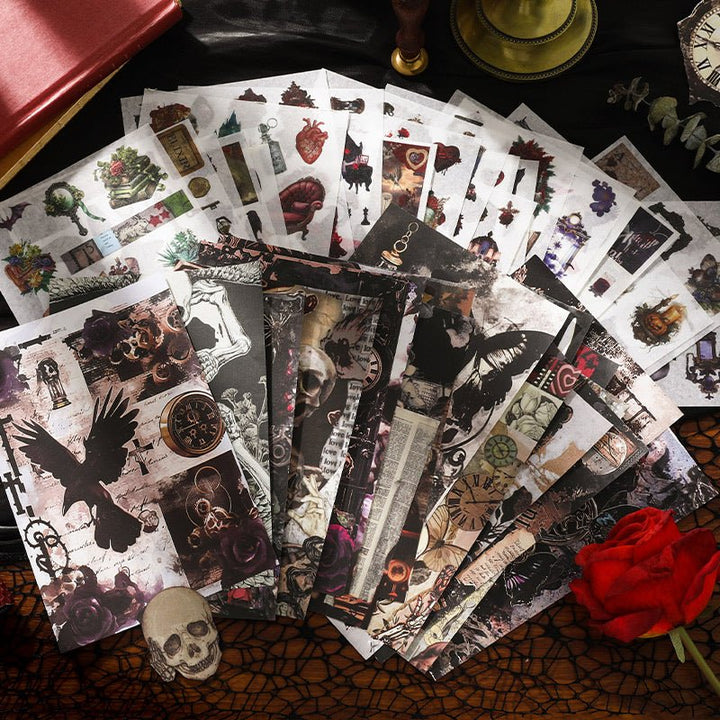 Gothic Rose Washi Stickers Dark Castle Gothic Art