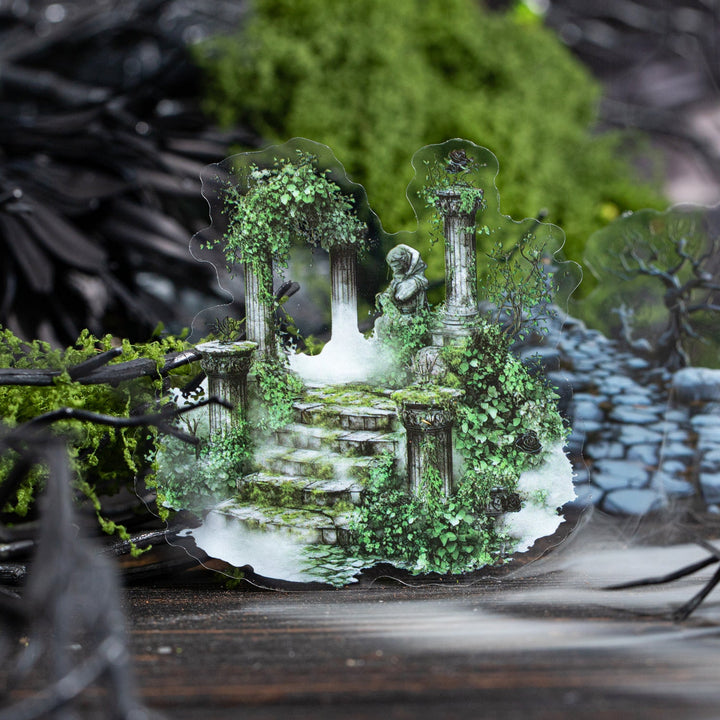 Gothic Scenery PET Stickers Abandoned City Witchy Theme