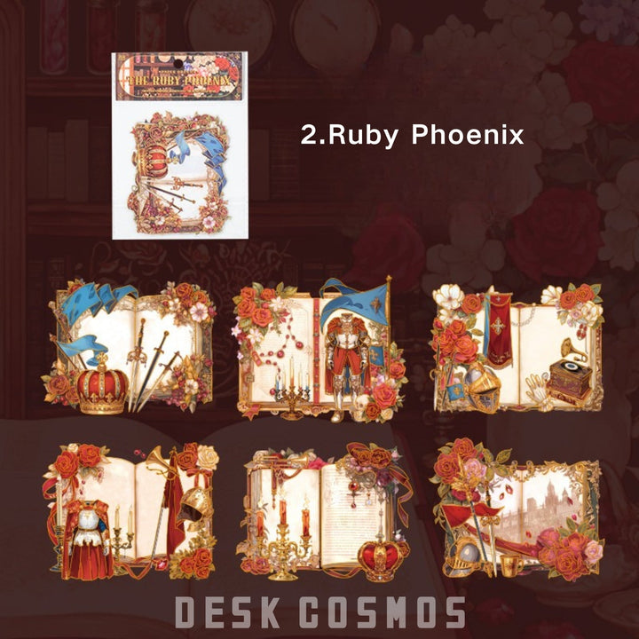 Paper Dream Cloud Book Ruby Phoenix Gothic Stickers Retro Magic
