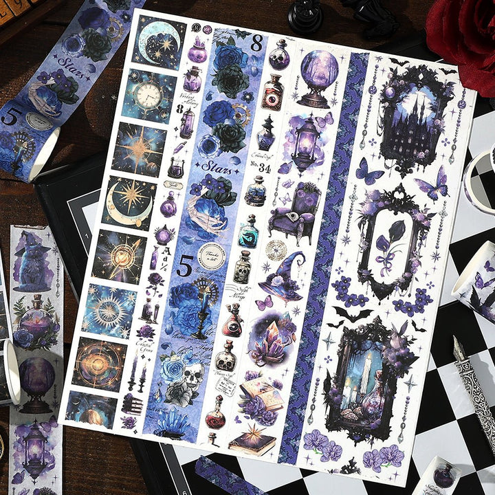 Gothic Tape Set Castle Letter vintage journal decor
