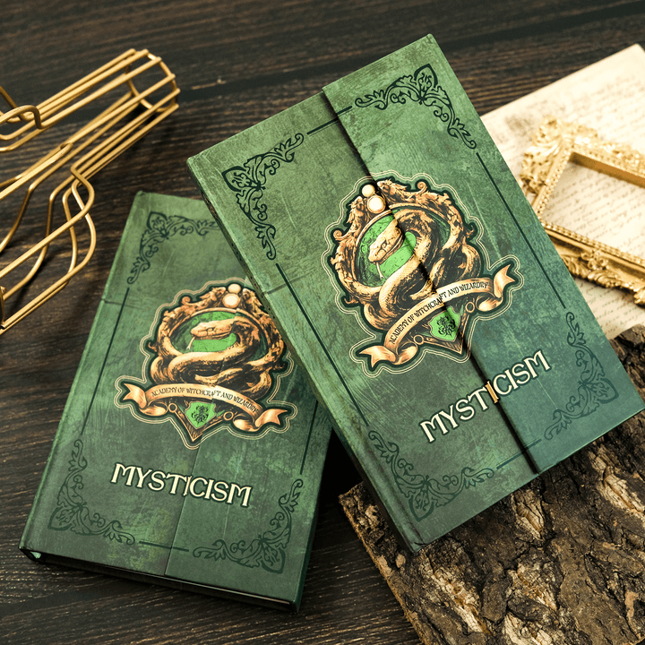 Green Mysticism Hardcover Notebook Retro Planner DIY Journal with Mysticism Theme