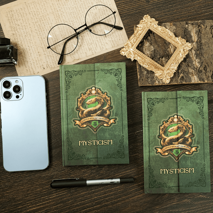 Green Mysticism Hardcover Notebook for DIY Journal and Retro Style